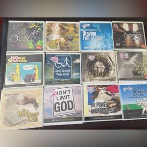 Lot of 12 Andrew Wommack Media Audio CD & DVD Sets Christian Religious NICE